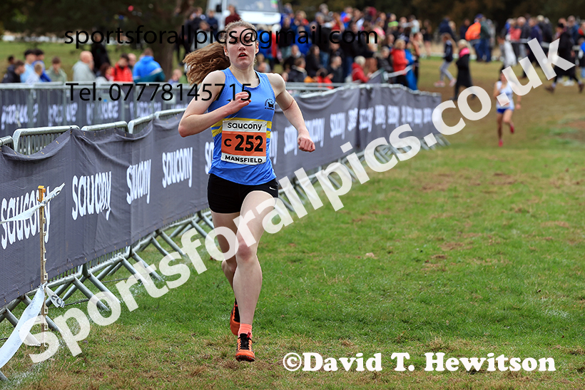 Junior Womens 2024 National Cross Country Relays, Berry Hill Park, Mansfield.   Photo: David T. Hewitson/Sports for All Pics